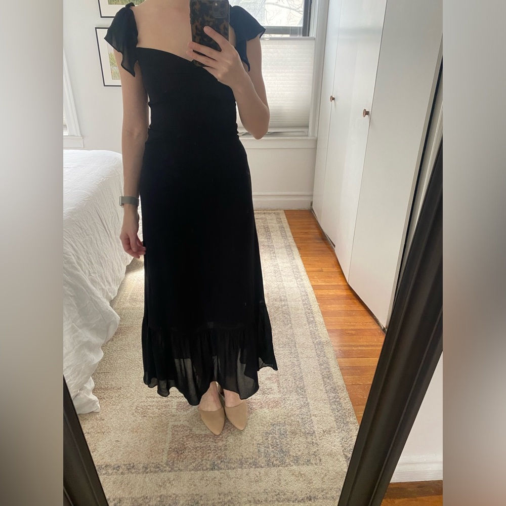 Reformation Butterfly Dress - Black - Size 4